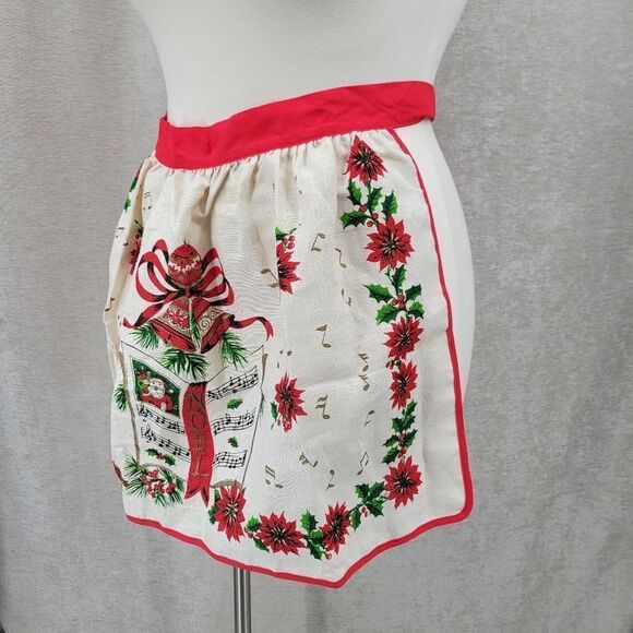 Christmas Holiday Vintage Waist Apron Hostess Wear - Picture 2 of 7